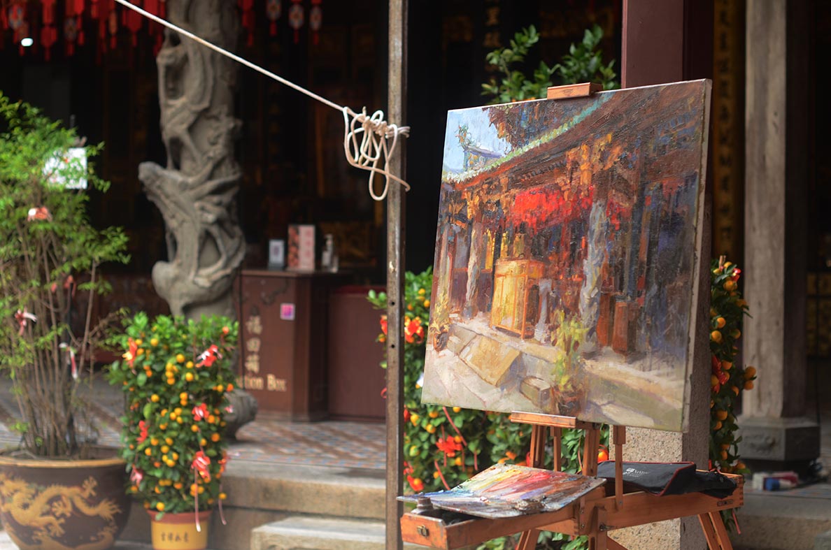 Oil painting free demo Singapore