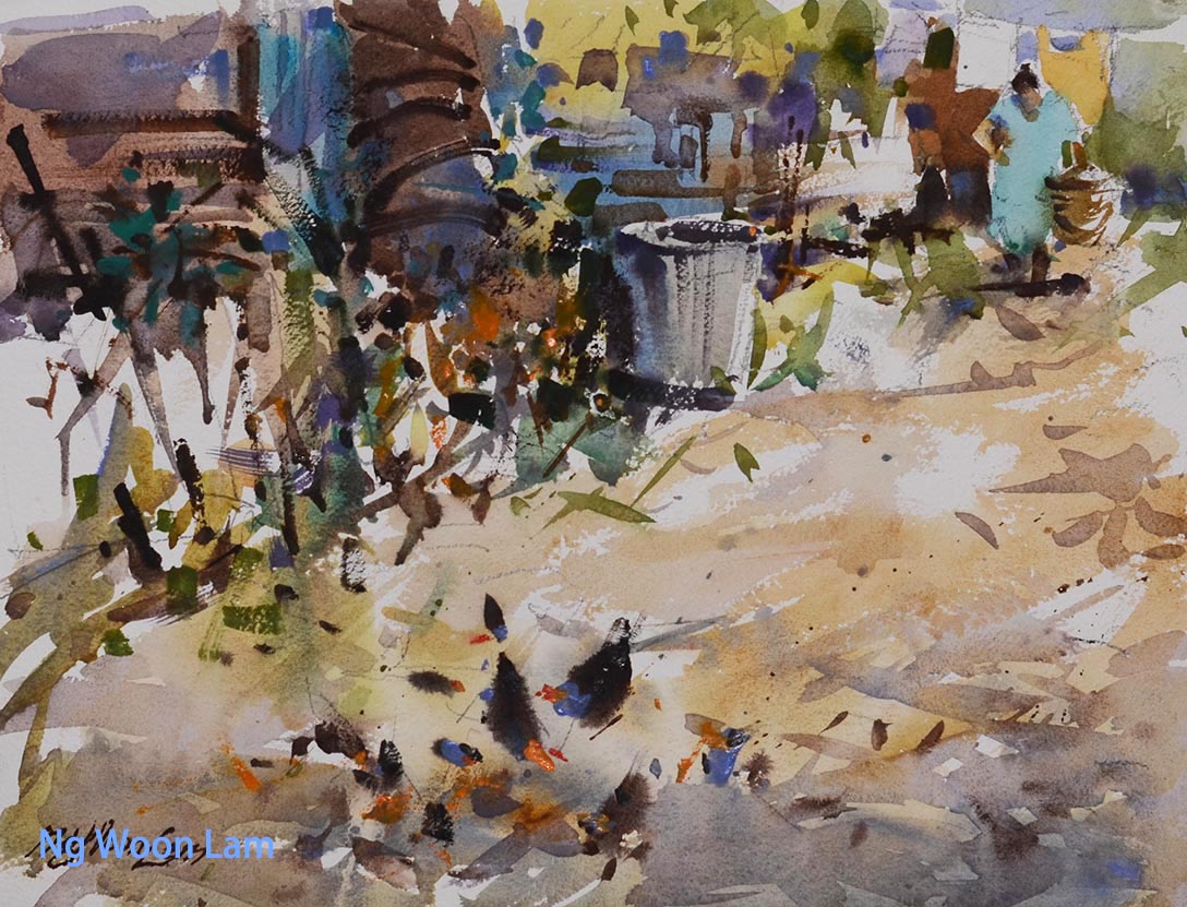 Singapore Watercolour Art Class Demo